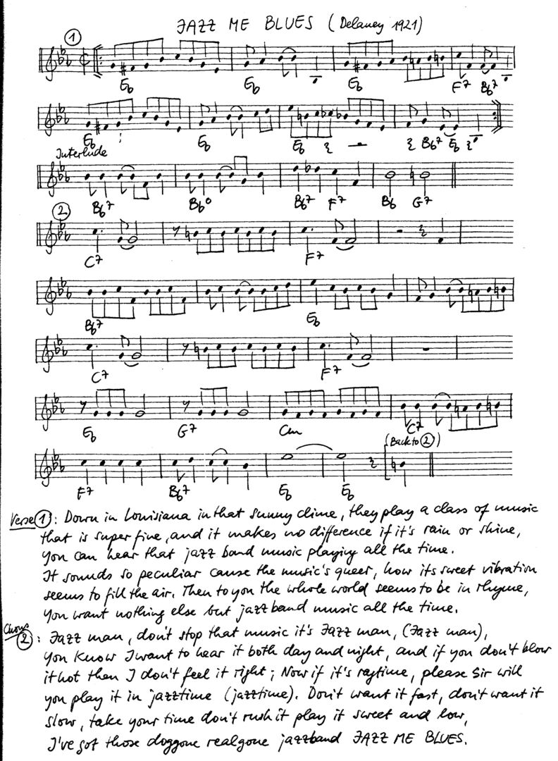 jazz me blues leadsheet – book us for your next 20s or gatsby event